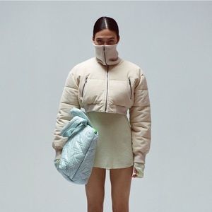 Urban Outfitters Corduroy Cropped Puffer Jacket Size. Small